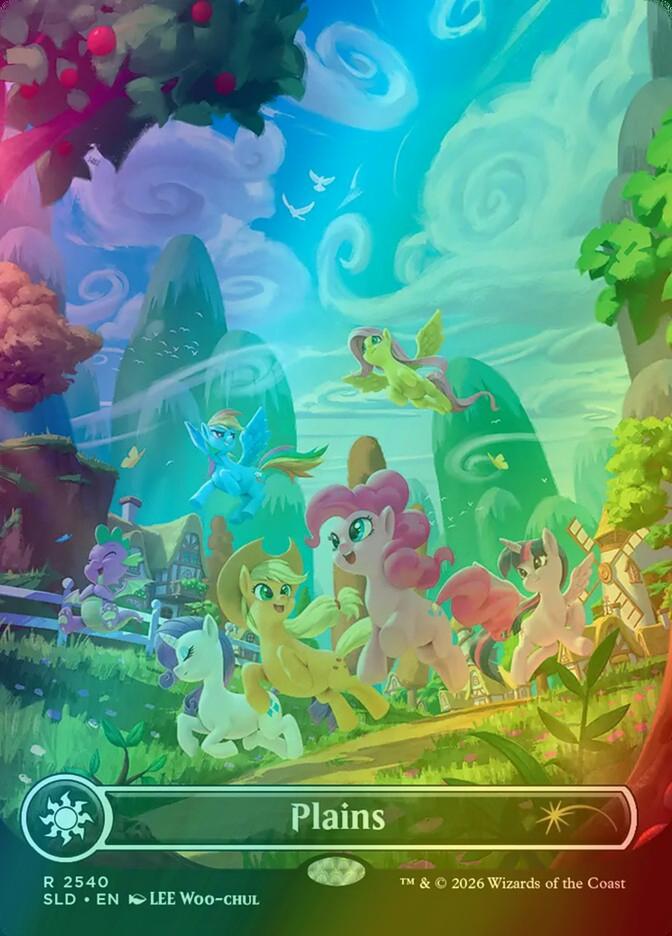 Plains [2540] [Borderless] [Lands of Equestria] [Secret Lair Drop] [Foil]