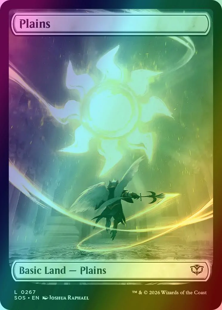 Plains [267] [Full Art] [Spellcraft Land] [Secrets of Strixhaven] [Foil]