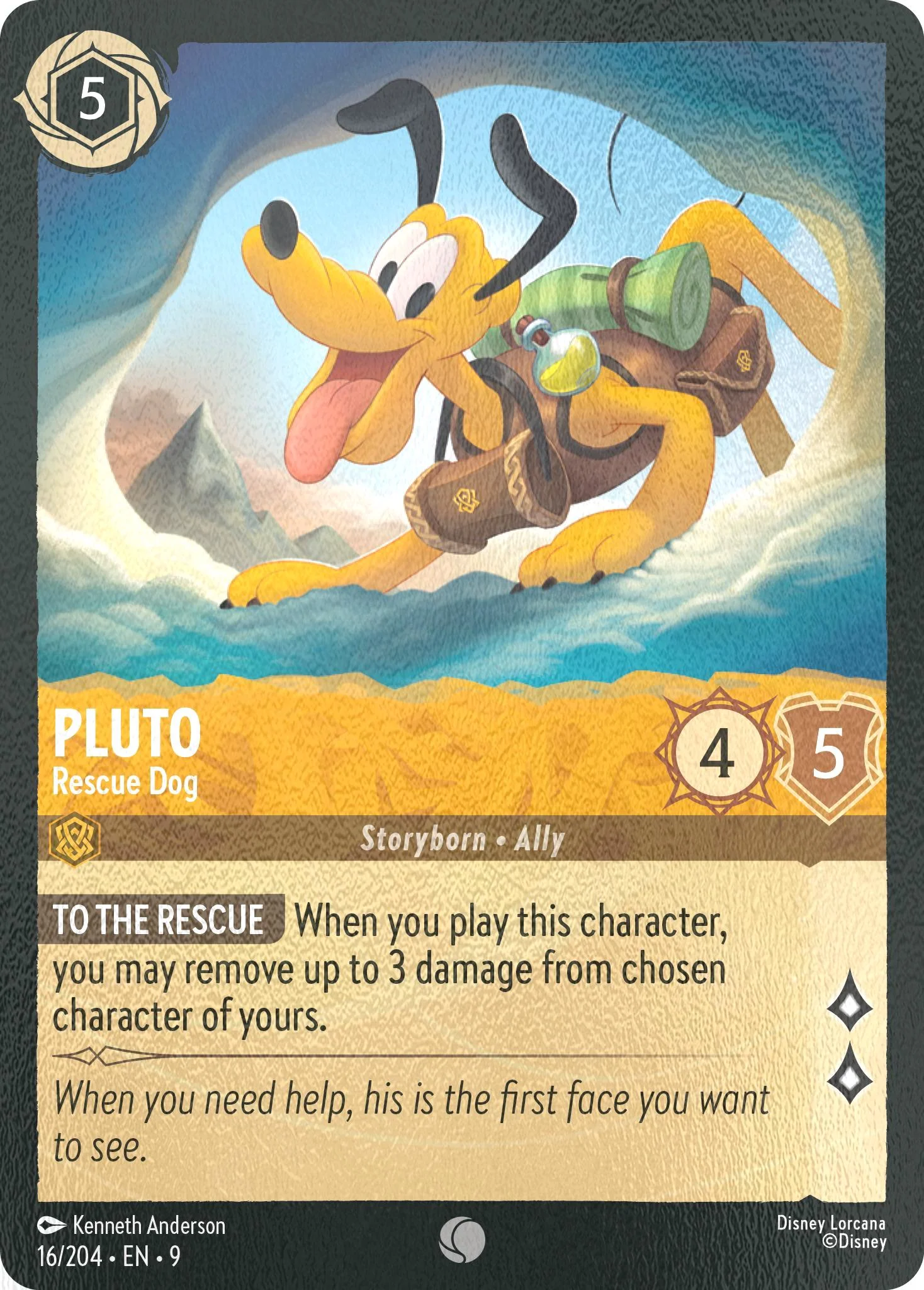 Pluto - Rescue Dog - 16/204 [Fabled] [Cold Foil]