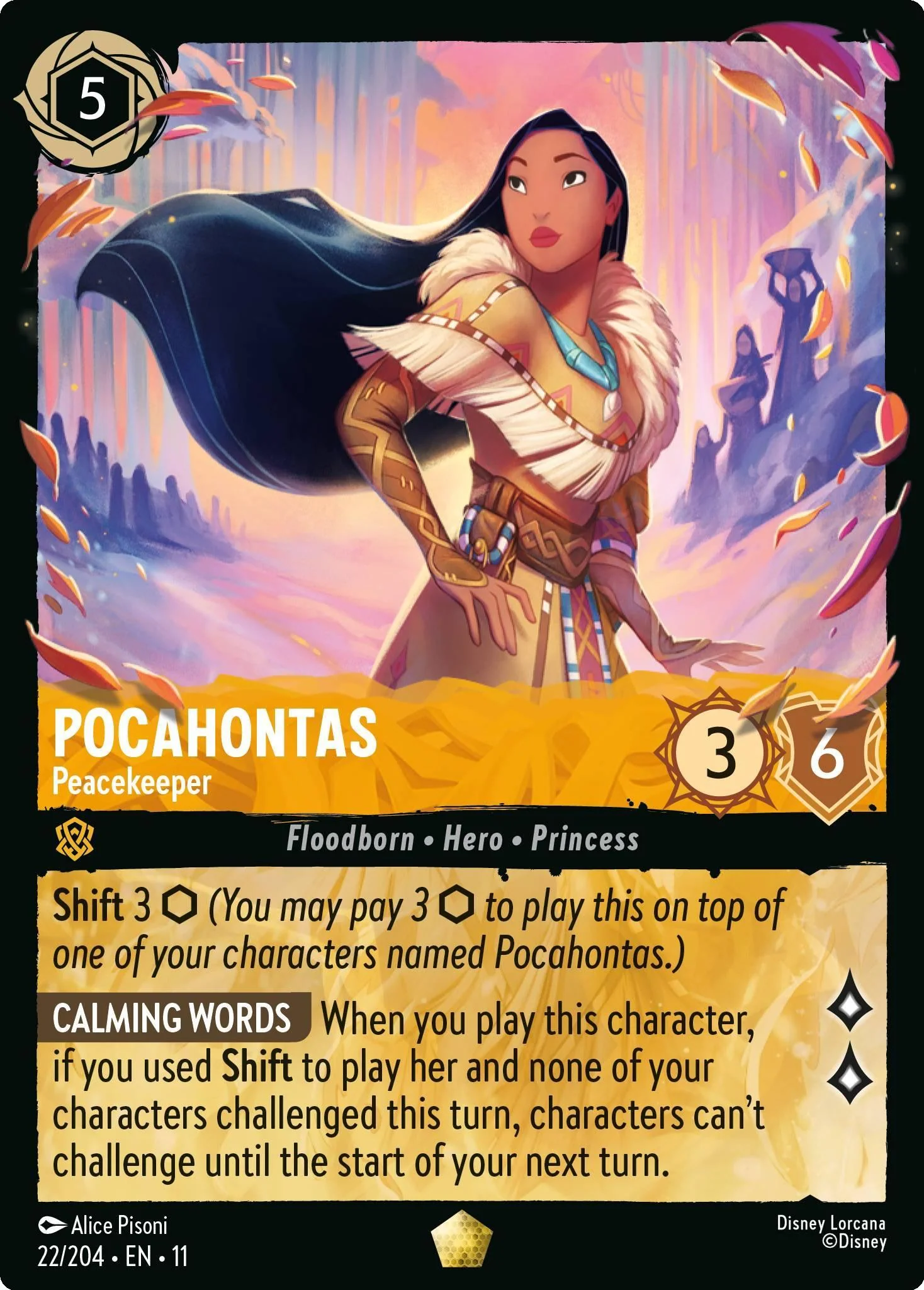 Pocahontas - Peacekeeper - 22/204 [Winterspell] [Non-Foil]