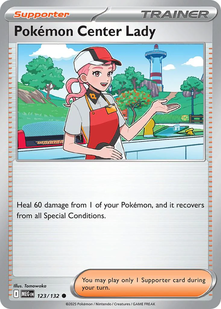 Pokémon Center Lady - 123/132 - Common [me01-123] [Non-Holo]
