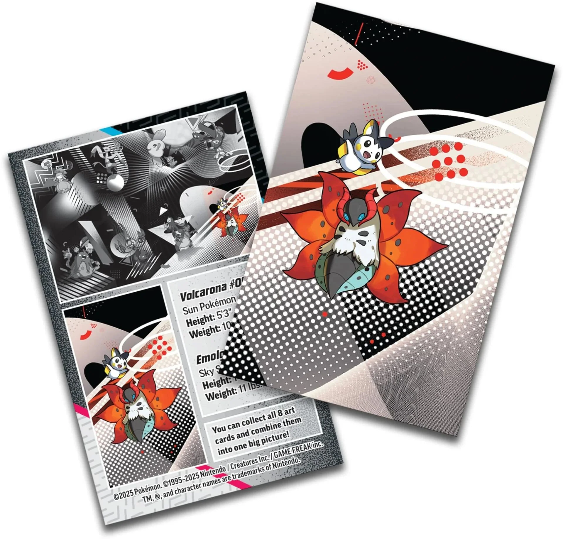 Pokémon TCG: Scarlet & Violet - Black Bolt & White Flare Unova - Mini Tin - Volcarona & Emolga - Image 2