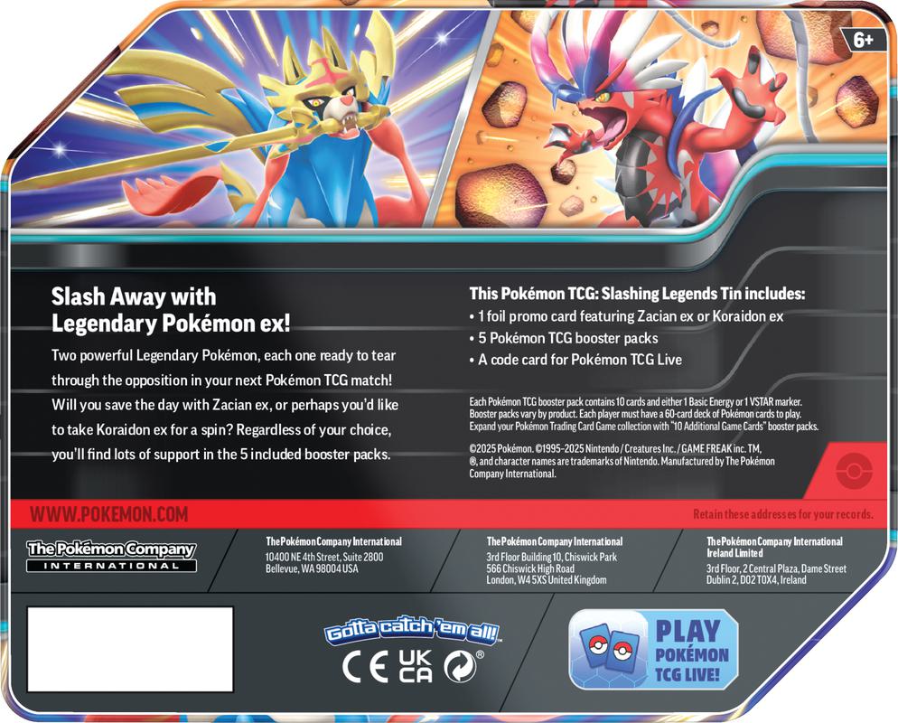 Pokémon TCG: Slashing Legends Tin - Zacian ex - Image 2