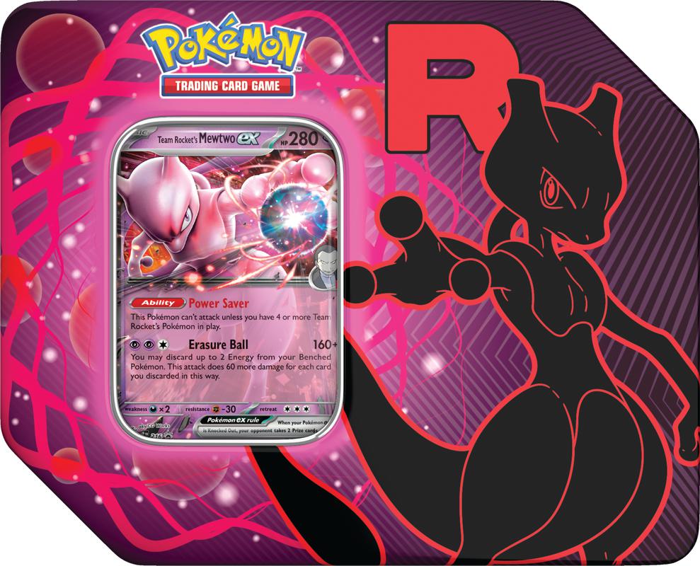 Pokémon TCG: Team Rocket Tin - Mewtwo ex