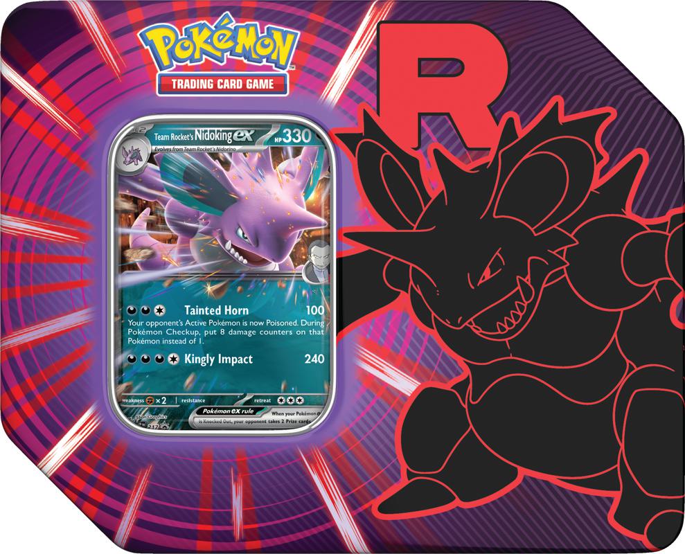 Pokémon TCG: Team Rocket Tin - Nidoking ex