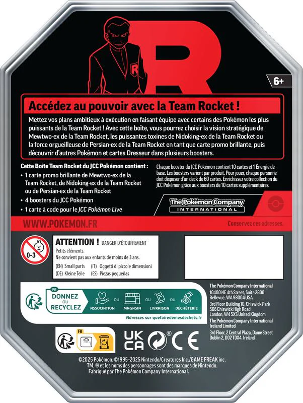 Pokémon TCG: Team Rocket Tin - Persian ex - French - Image 2