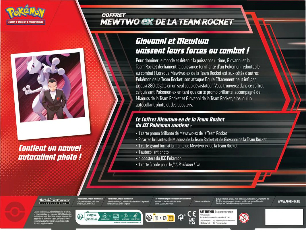 Pokémon TCG: Team Rocket's Mewtwo ex Box - French - Image 2