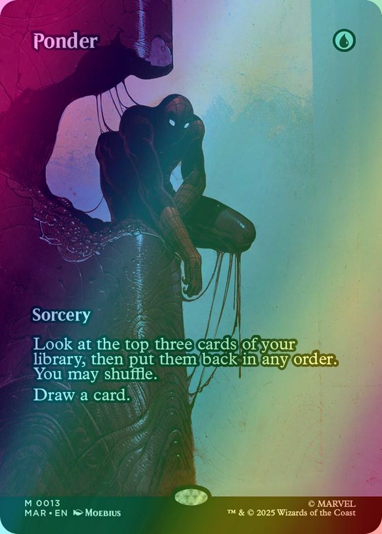 Ponder [13] [Borderless] [Source Material] [Marvel Universe] [Foil]