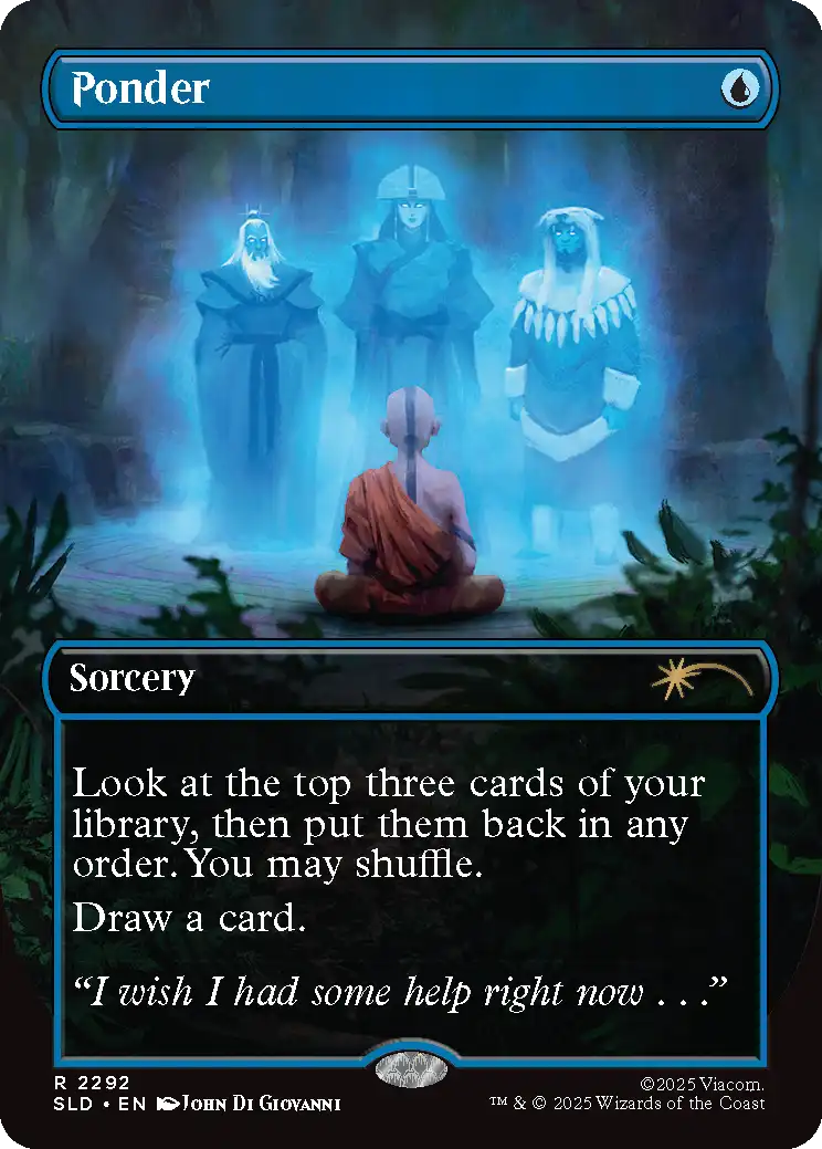 Ponder [2292] [Borderless] [A Lot to Learn] [Secret Lair Drop] [Non-Foil]