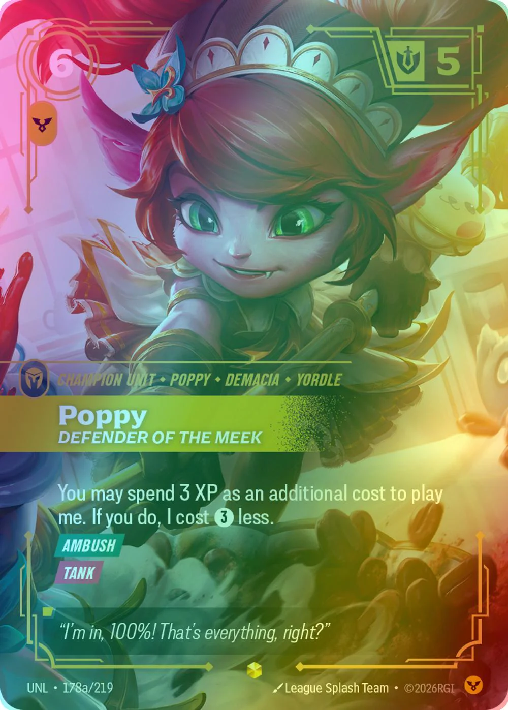 Poppy - Defender of the Meek (Alternate Art) - 178a/219 [Unleashed] [Foil]