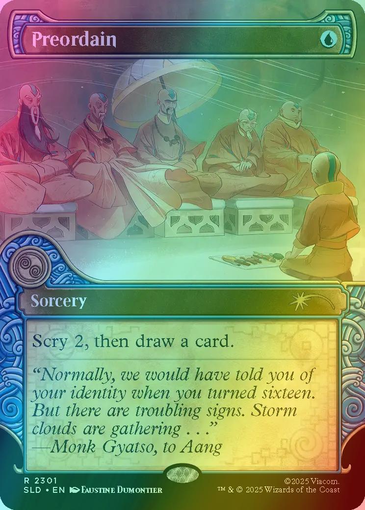Preordain [2301] [Elemental Frame] [One with the Elements] [Secret Lair Drop] [Foil]