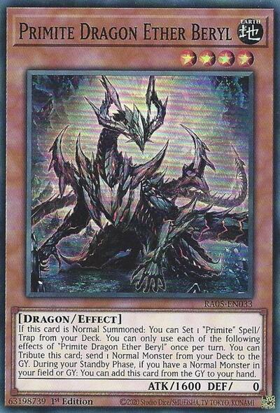 Primite Dragon Ether Beryl - RA05-EN033 - Super Rare - 1st Edition