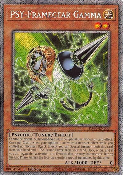 PSY-Framegear Gamma - RA05-EN006 - Platinum Secret Rare - 1st Edition