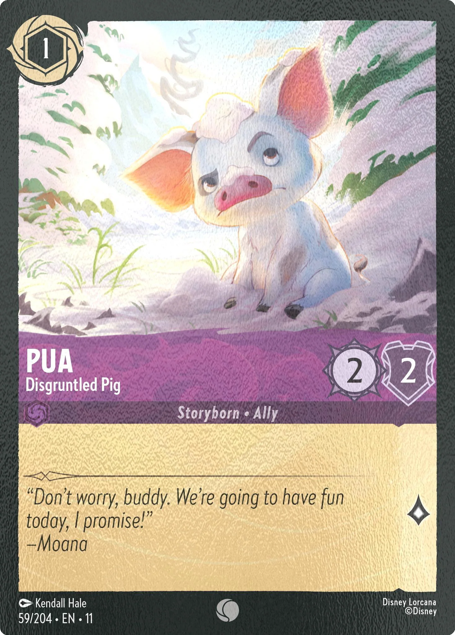 Pua - Disgruntled Pig - 59/204 [Winterspell] [Cold Foil]