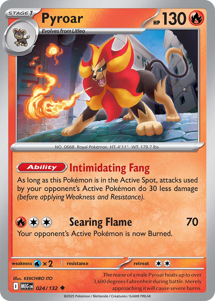 Pyroar - 024/132 - Uncommon [me01-024] [Non-Holo]