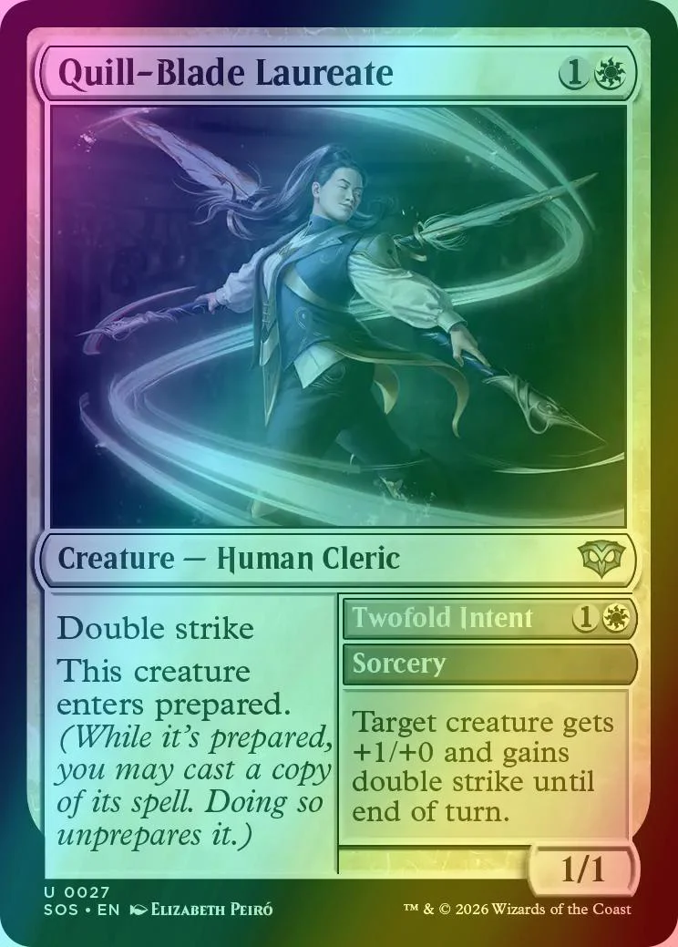 Quill-Blade Laureate // Twofold Intent [27] [Secrets of Strixhaven] [Foil]