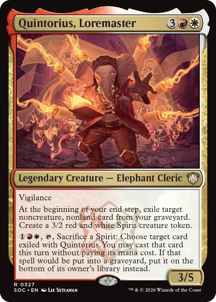 Quintorius, Loremaster [327] [Secrets of Strixhaven: Commander] [Non-Foil]