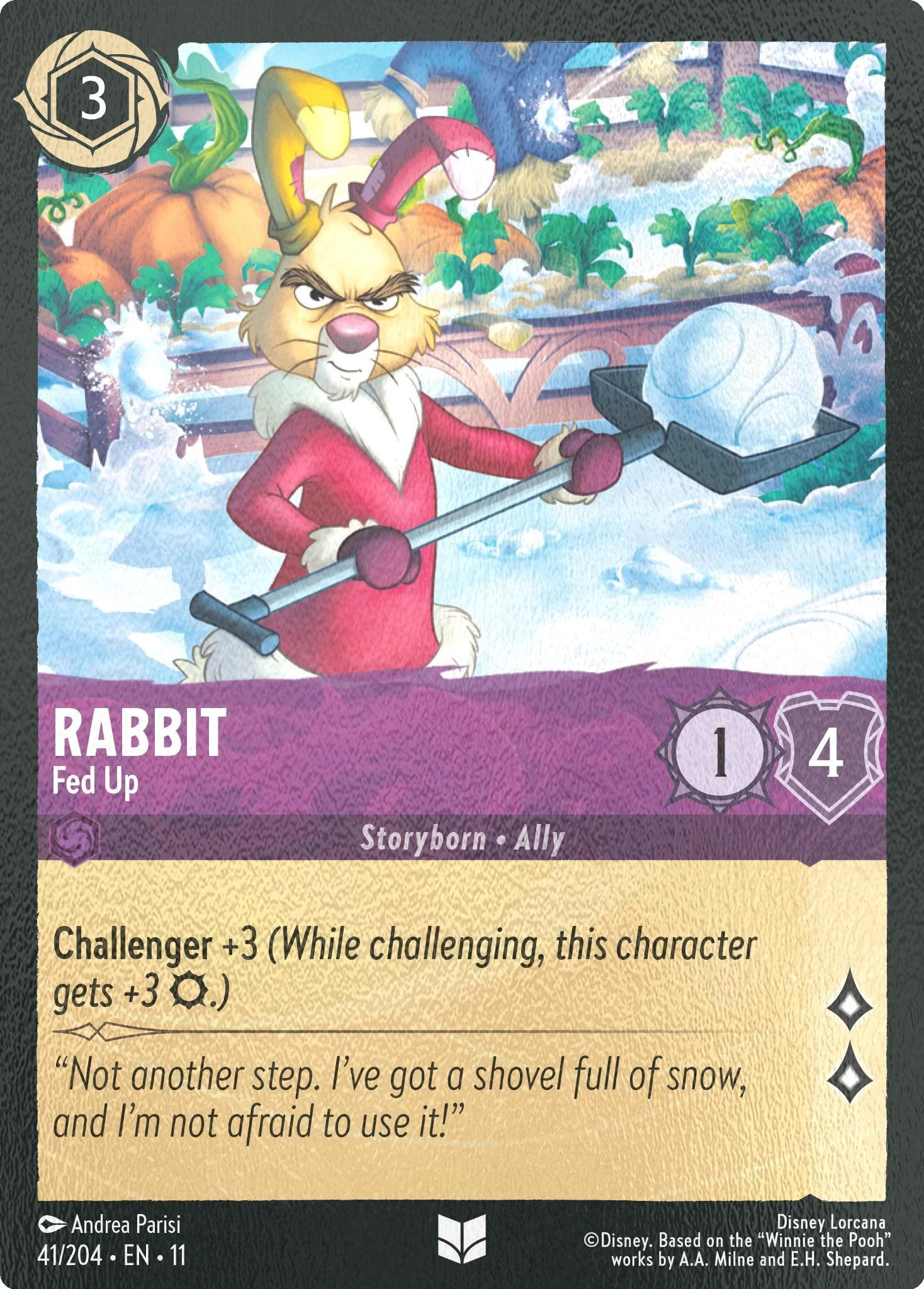 Rabbit - Fed Up - 41/204 [Winterspell] [Cold Foil]