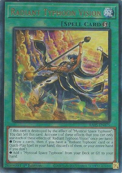 Radiant Typhoon Vision - RA05-EN075 - Ultimate Rare - 1st Edition