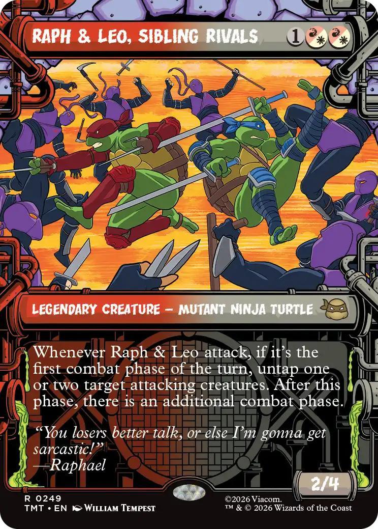 Raph & Leo, Sibling Rivals [249] [Sewer Frame] [Teenage Mutant Ninja Turtles] [Non-Foil]