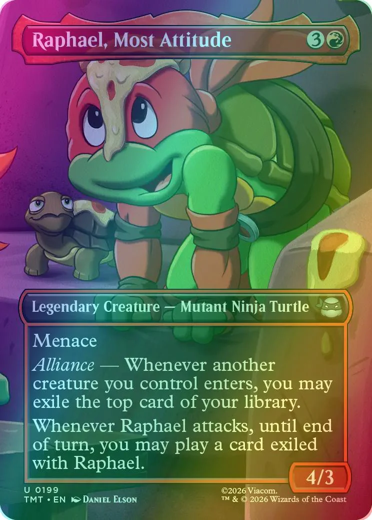 Raphael, Most Attitude [199] [Borderless] [Scene] [Teenage Mutant Ninja Turtles] [Foil]