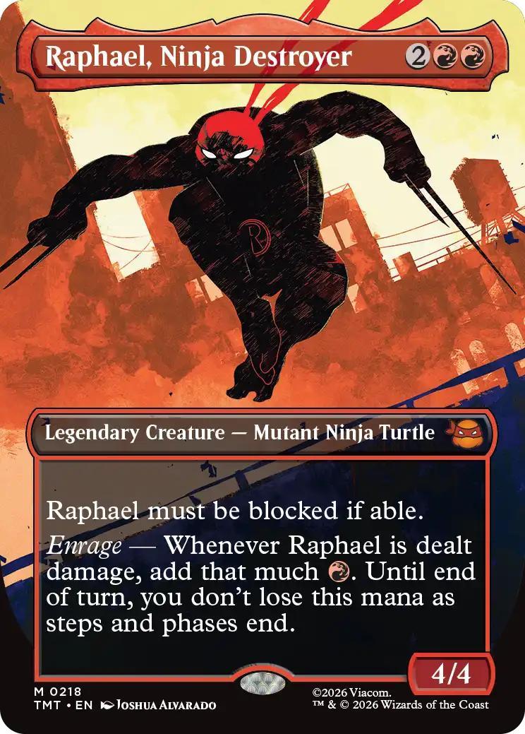 Raphael, Ninja Destroyer [218] [Borderless] [Silhouette] [Teenage Mutant Ninja Turtles] [Non-Foil]