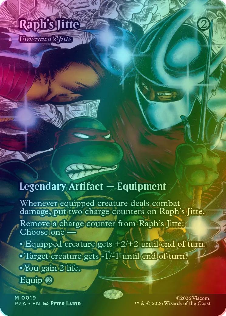 Raph's Jitte - Umezawa's Jitte [19] [Borderless] [Teenage Mutant Ninja Turtles Source Material] [Foil]