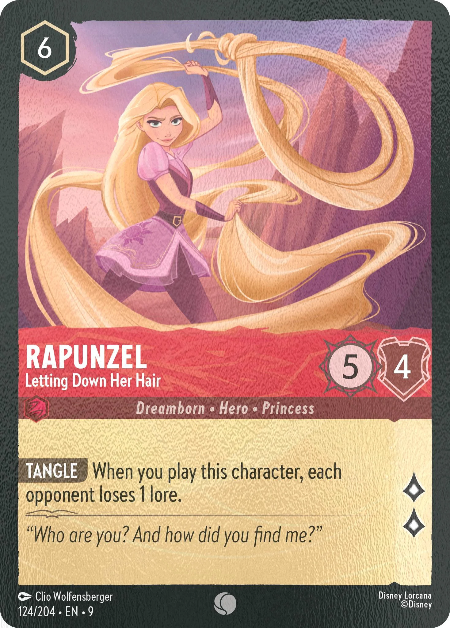 Rapunzel - Letting Down Her Hair - 124/204 [Fabled] [Cold Foil]
