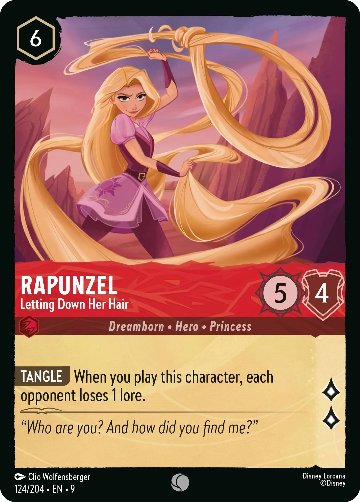 Rapunzel - Letting Down Her Hair - 124/204 [Fabled] [Non-Foil]