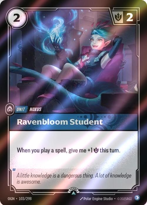 Ravenbloom Student - 103/298 [Riftbound Organized Play Promotional Cards] [Foil]