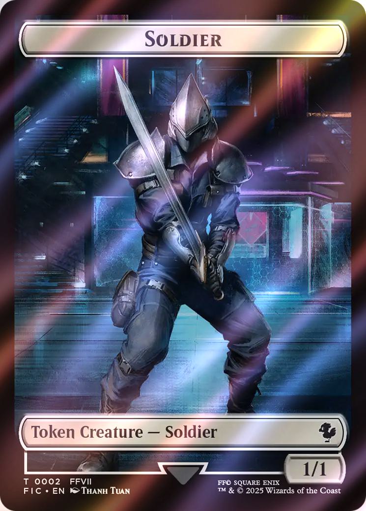 Rebel Token (07) // Soldier Token (02) [FINAL FANTASY: Commander: Tokens] [Surge Foil] - Image 2