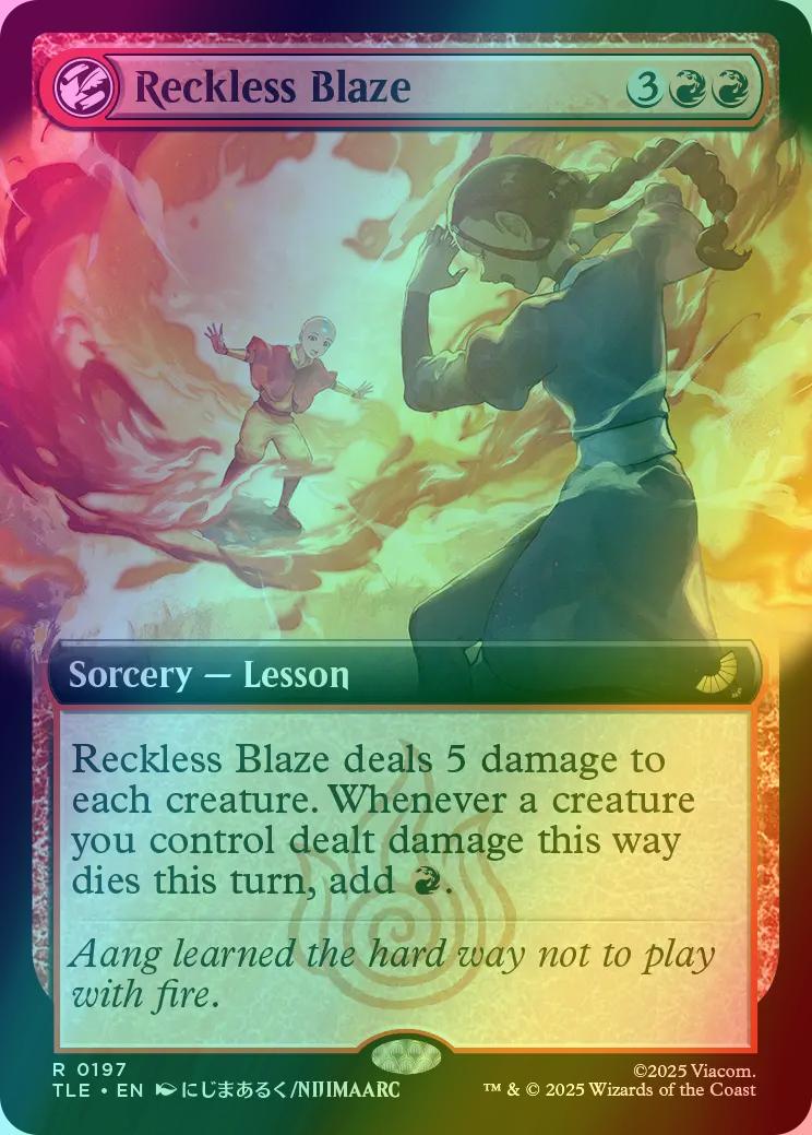 Reckless Blaze [197] [Extended Art] [Avatar: The Last Airbender Eternal] [Foil]