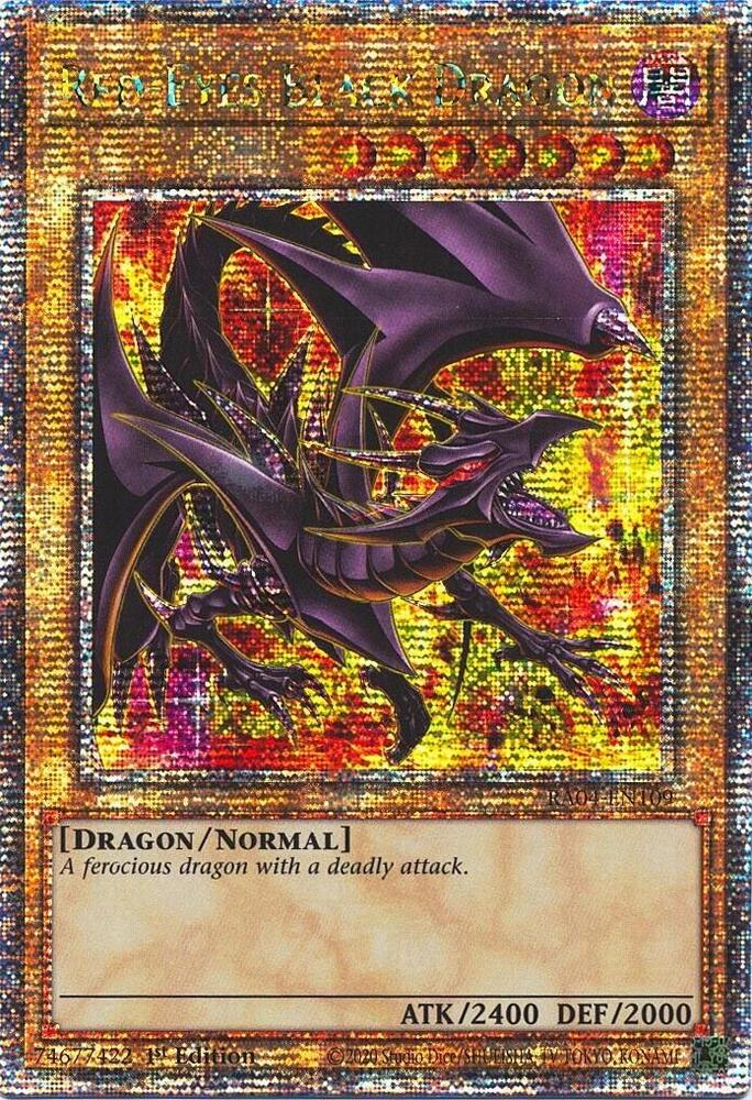 Red-Eyes Black Dragon - 8th Art - RA04-EN109 - Quarter Century Secret Rare - 1st Edition