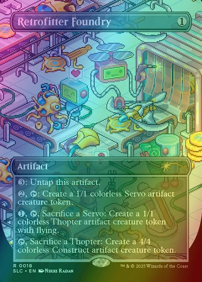 Retrofitter Foundry [0018] [Borderless] [Encyclopedia of Magic] [Secret Lair Countdown] [Foil]