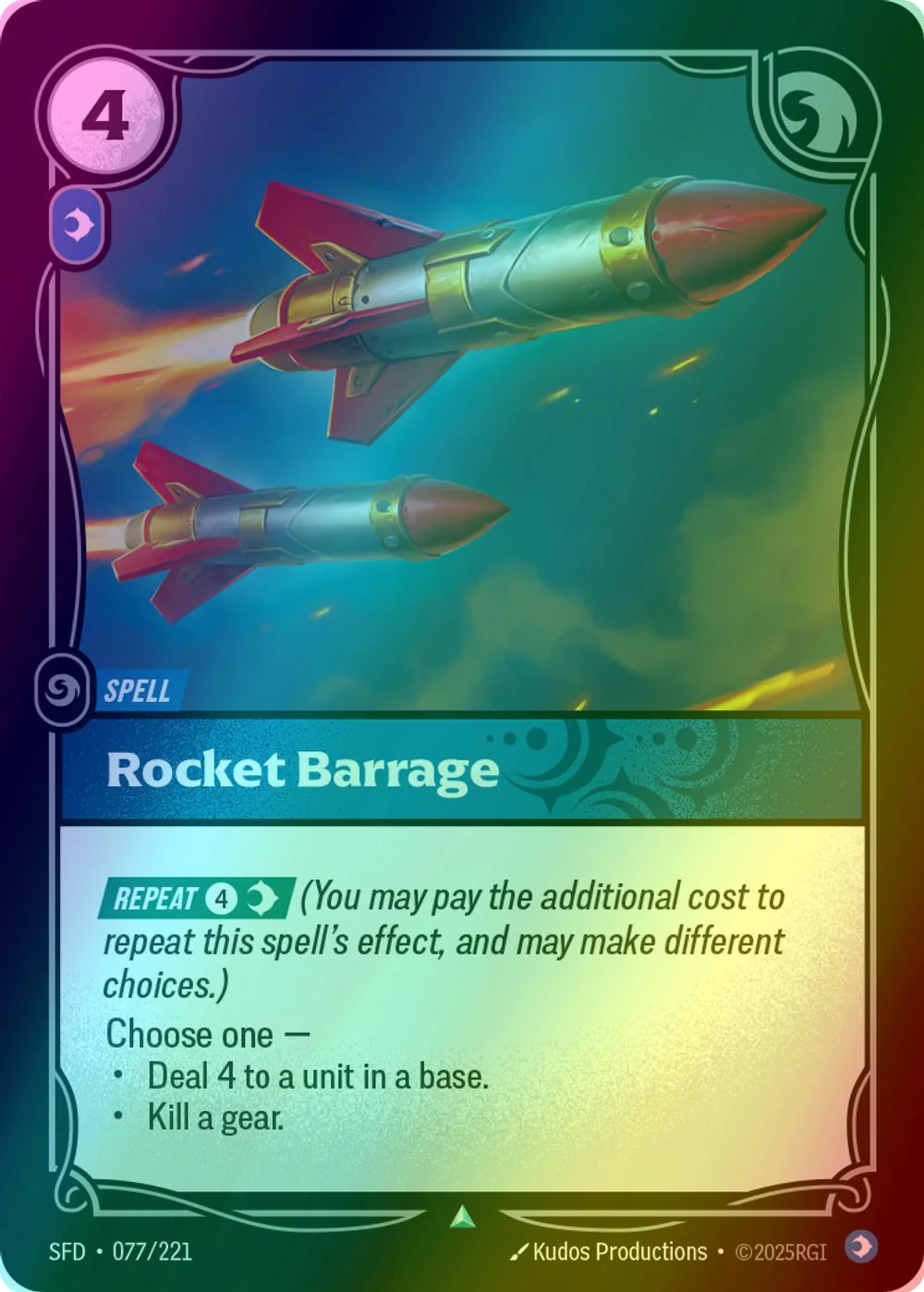 Rocket Barrage - 077/221 [Spiritforged] [Foil]