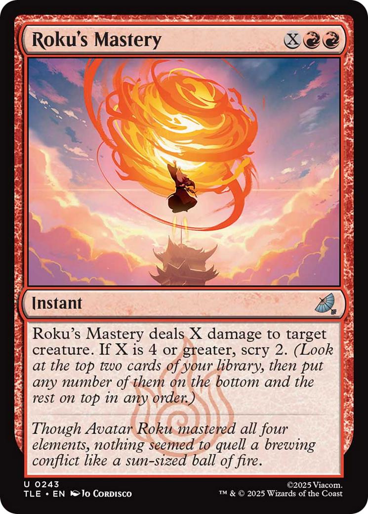 Roku's Mastery [243] [Avatar: The Last Airbender Eternal] [Non-Foil]