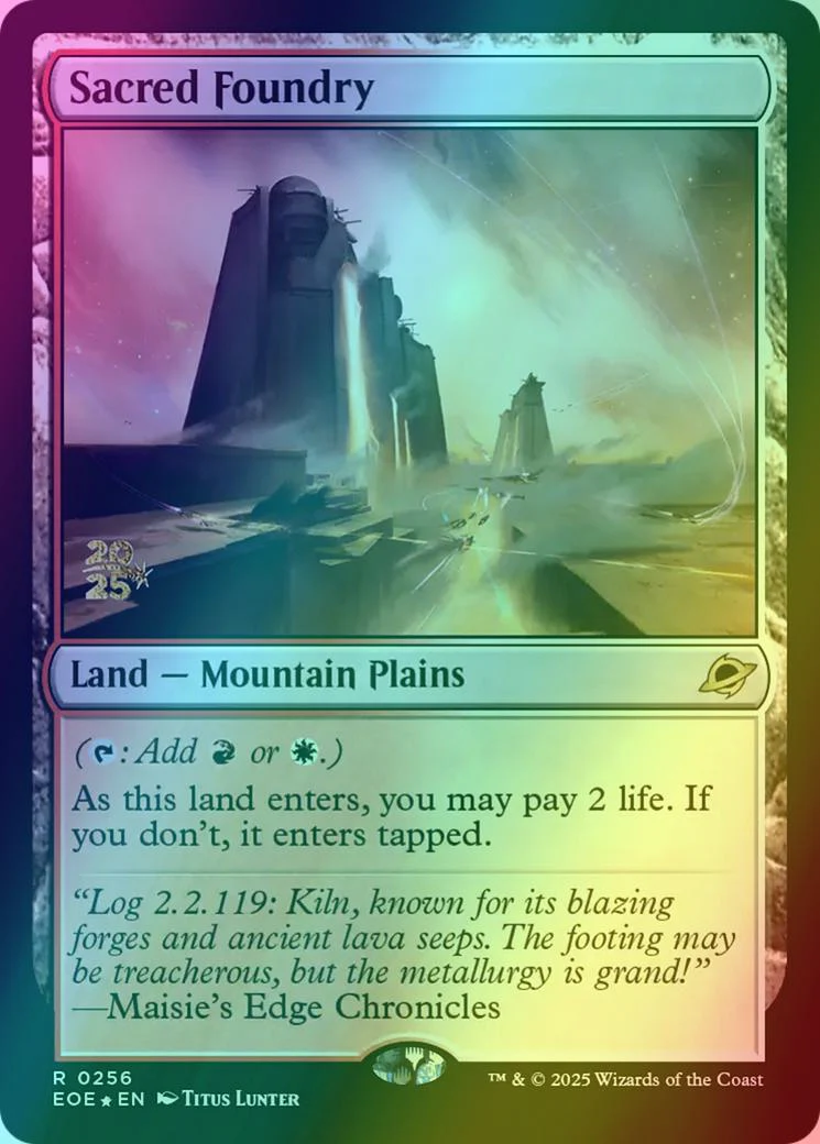 Sacred Foundry [256s] [Prerelease] [Edge of Eternities: Promos] [Foil]