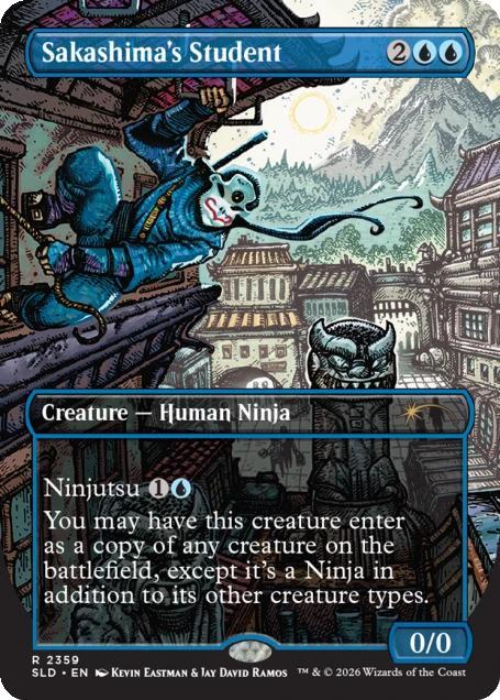 Sakashima’s Student [2359] [Borderless] [Kevin Eastman] [Color] [Secret Lair Drop] [Non-Foil]