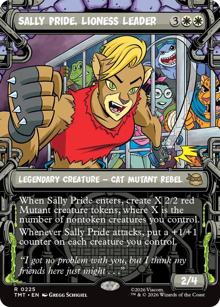 Sally Pride, Lioness Leader [225] [Sewer Frame] [Teenage Mutant Ninja Turtles] [Non-Foil]