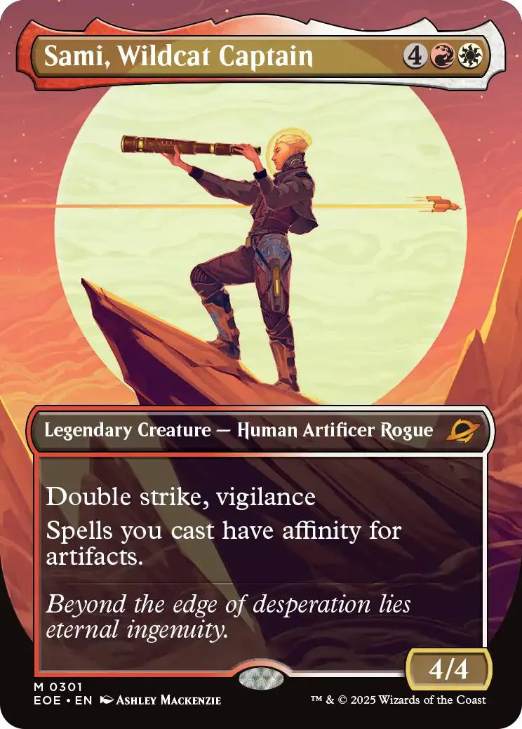 Sami, Wildcat Captain [301] [Borderless] [Triumphant] [Edge of Eternities] [Non-Foil]