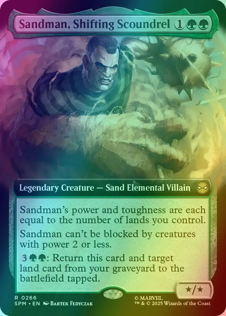 Sandman, Shifting Scoundrel [266] [Extended Art] [Marvel's Spider-Man] [Foil]