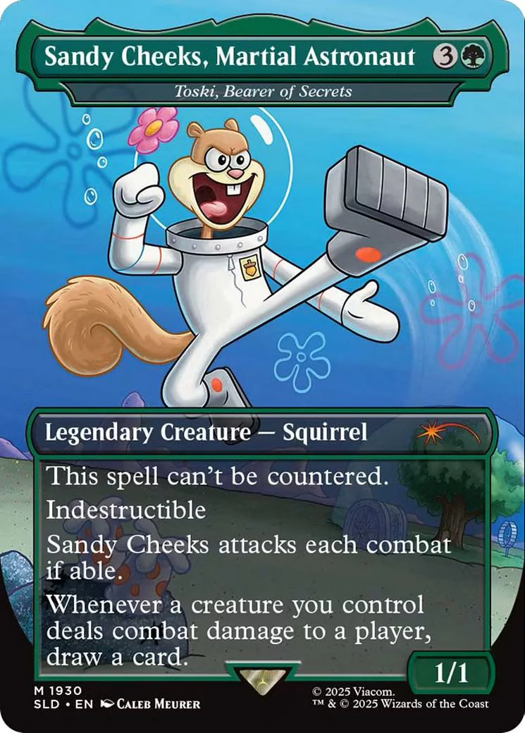Sandy Cheeks, Martial Astronaut - Toski, Bearer of Secrets [1930] [Borderless] [SpongeBob: Legends] [Secret Lair Drop] [Non-Foil]