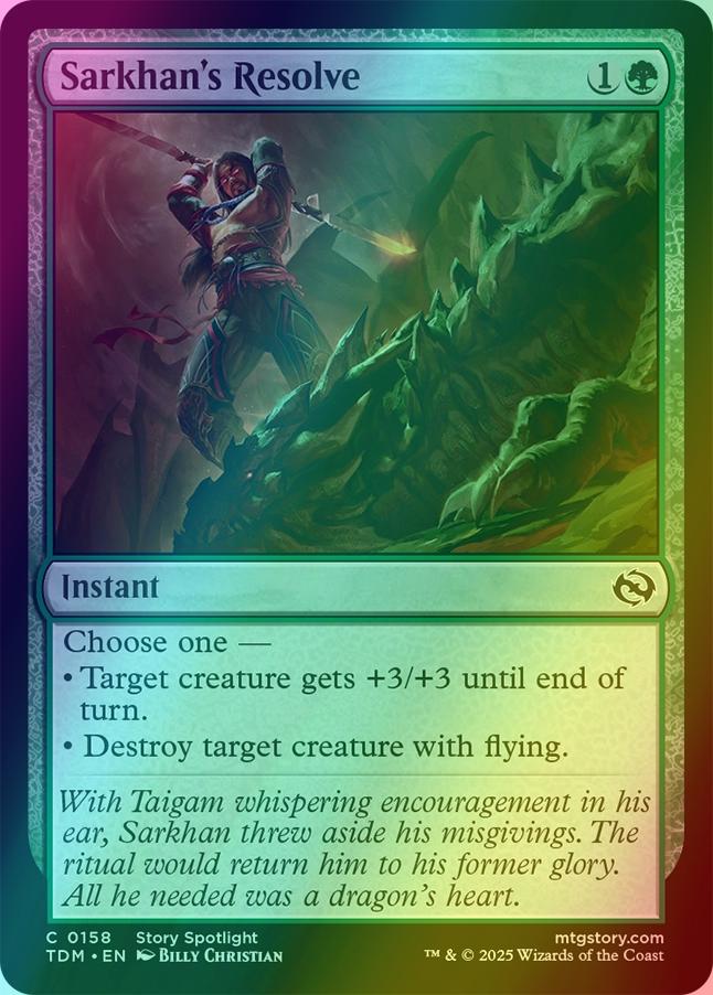 Sarkhan's Resolve [158] [Tarkir: Dragonstorm] [Foil]