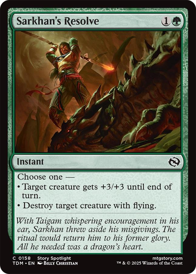 Sarkhan's Resolve [158] [Tarkir: Dragonstorm] [Non-Foil]