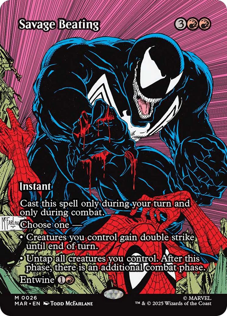 Savage Beating [26] [Borderless] [Source Material] [Marvel Universe] [Non-Foil]