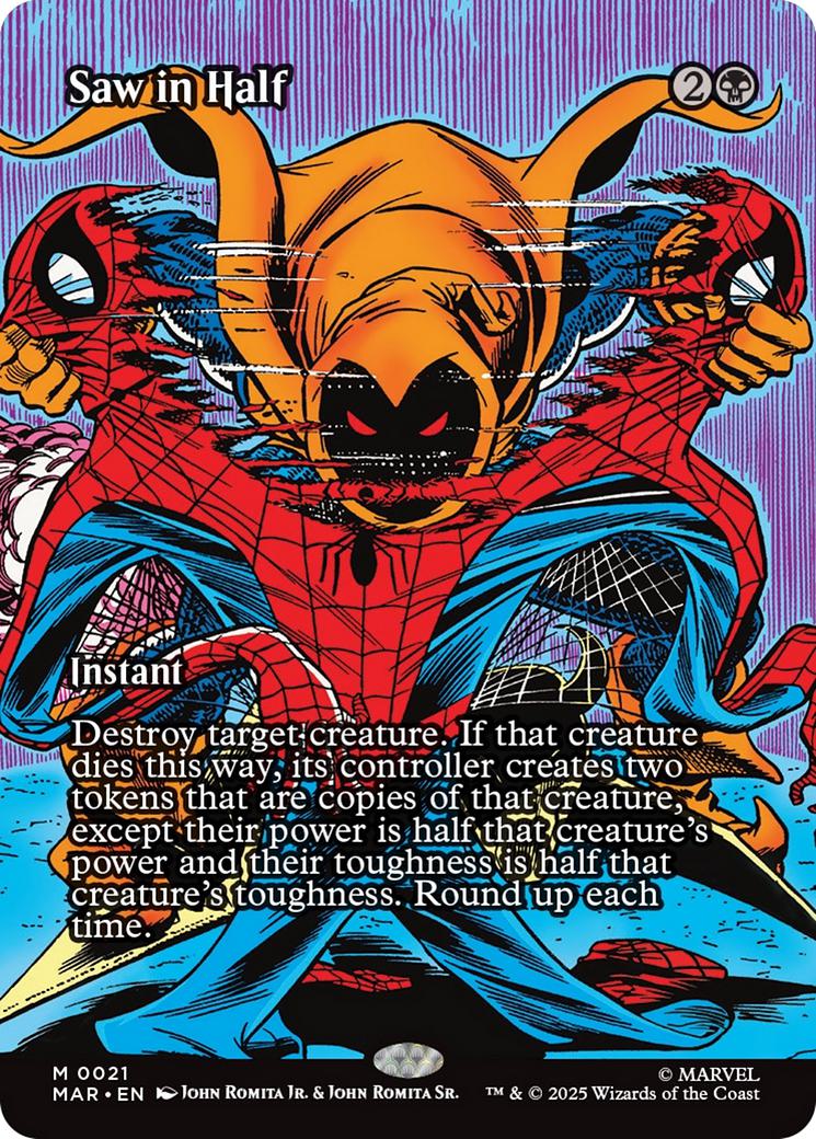 Saw in Half [21] [Borderless] [Source Material] [Marvel Universe] [Non-Foil]