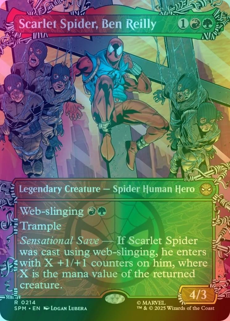 Scarlet Spider, Ben Reilly [214] [Borderless] [Web-Slinger] [Marvel's Spider-Man] [Foil]