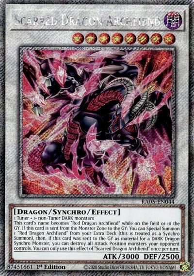 Scarred Dragon Archfiend - RA05-EN044 - Platinum Secret Rare - 1st Edition