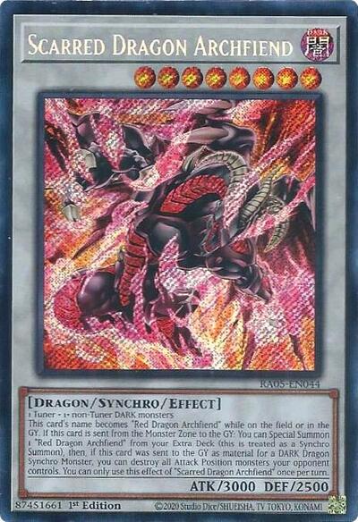 Scarred Dragon Archfiend - RA05-EN044 - Secret Rare - 1st Edition