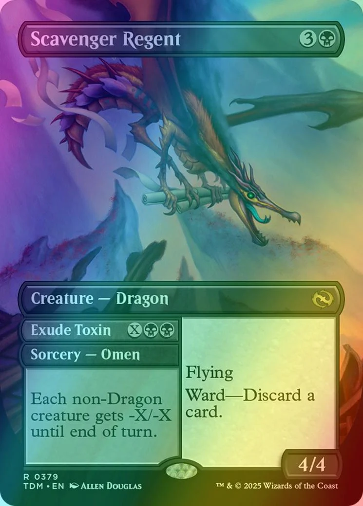 Scavenger Regent // Exude Toxin // Scavenger Regent // Exude Toxin [379] [Borderless] [Tarkir: Dragonstorm] [Foil]